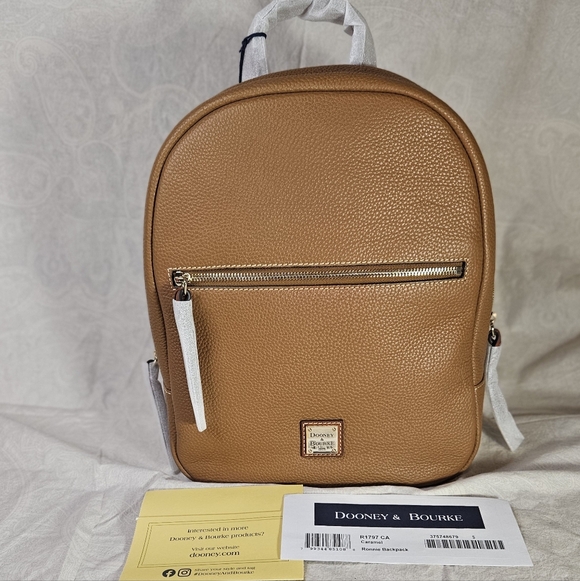 dooney bourke pebble collection ron leather medium backpack - caramel Grain Ronnie – ILoveDooney One outside zip pocket Pebble Grain Backpack – Dooney